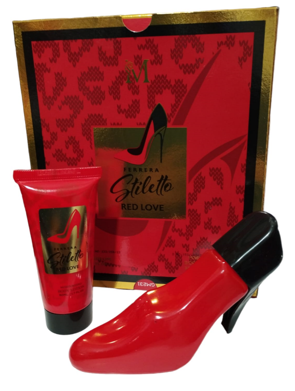 Ferrera stiletto red love profumo 50 ml e crema corpo 50 ml femminile intenso