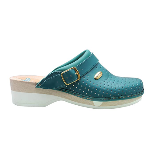 CALZURO WOOD Zoccoli in legno VERDE FORESTA  MIS SIZE 35