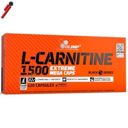 Olimp, L-Carnitine 1500 Extreme Mega Caps, 120 cps Carnitina tartrato