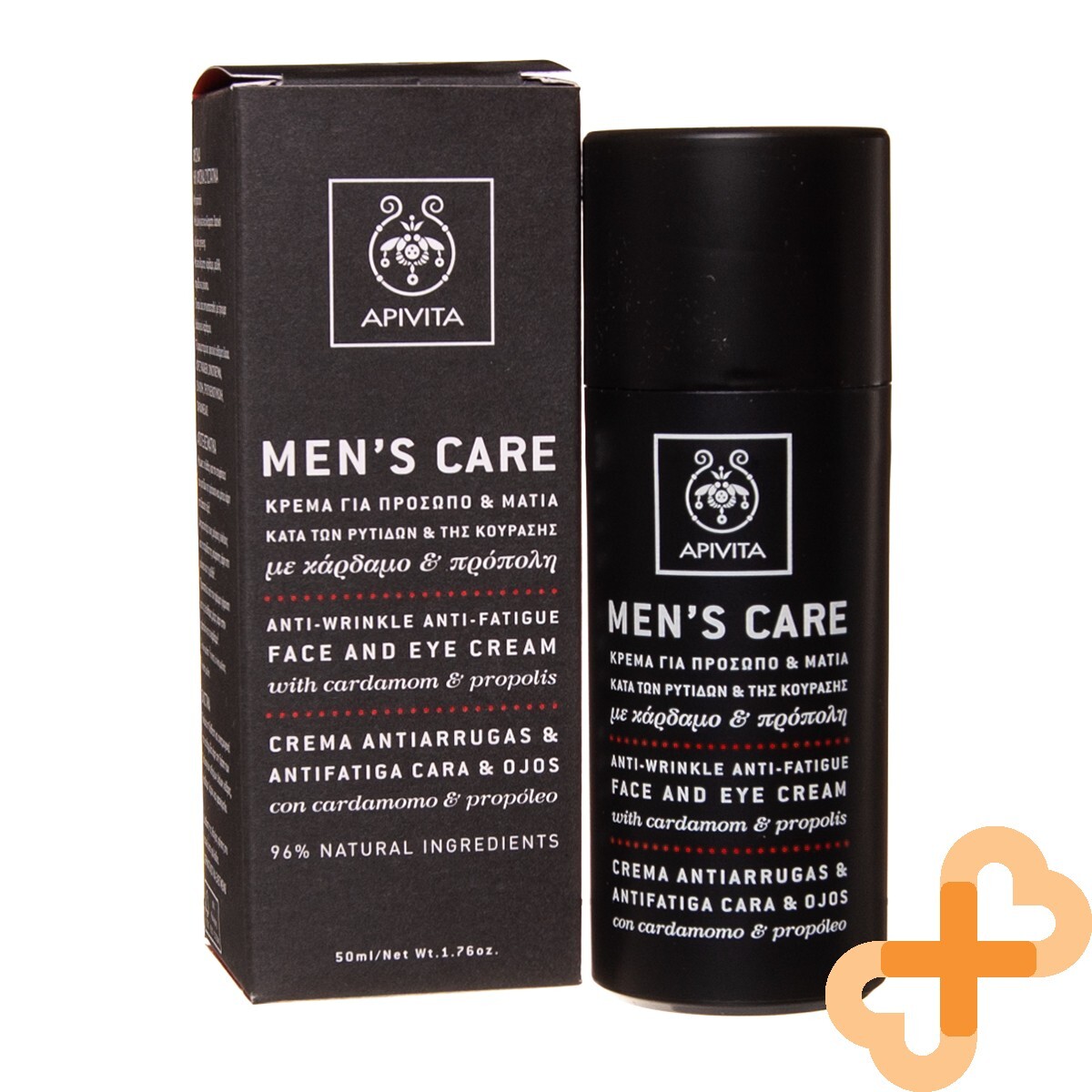 APIVITA Men's Care Crema Viso e Occhi 50ml Antirughe Anti Fatica Cardamomo