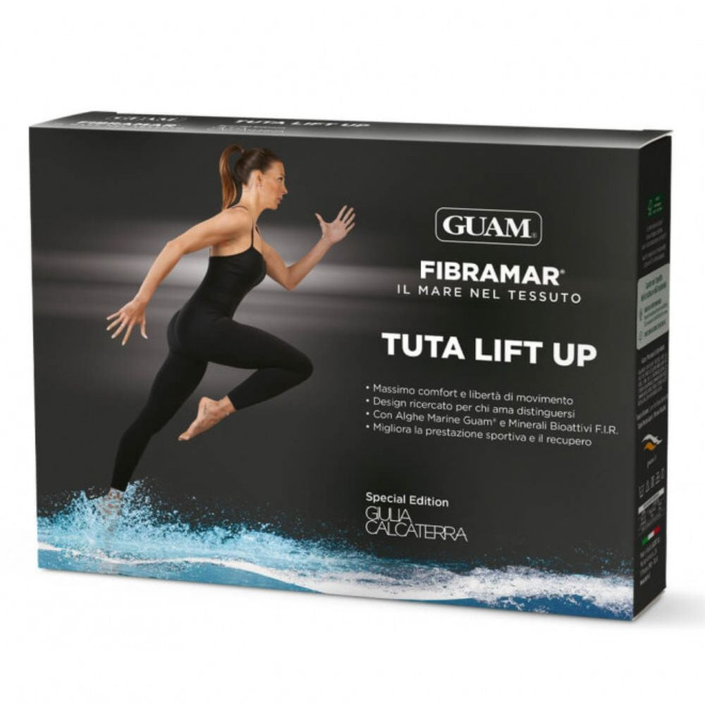Guam Tuta Lift Up Fibramar Anticellulite Rassodante e Tonificante Nero M/L