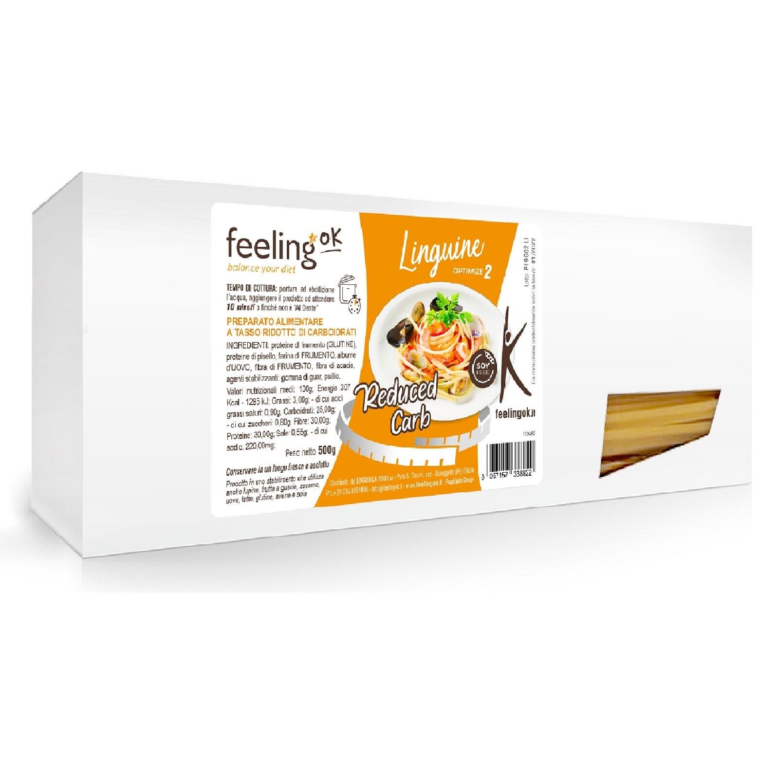 FEELING OK OPTIMIZE 2 LINGUINE 500 gr PASTA PROTEICA