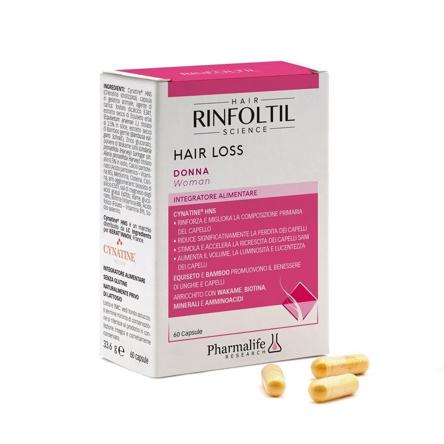 Pharmalife Research Rinfoltil Hair Loss Donna Integratore Capelli, 60 Capsule