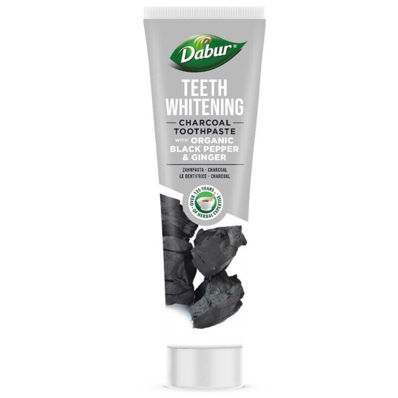 Dentifricio sbiancante al carbone attivo Dabur, 100 ml