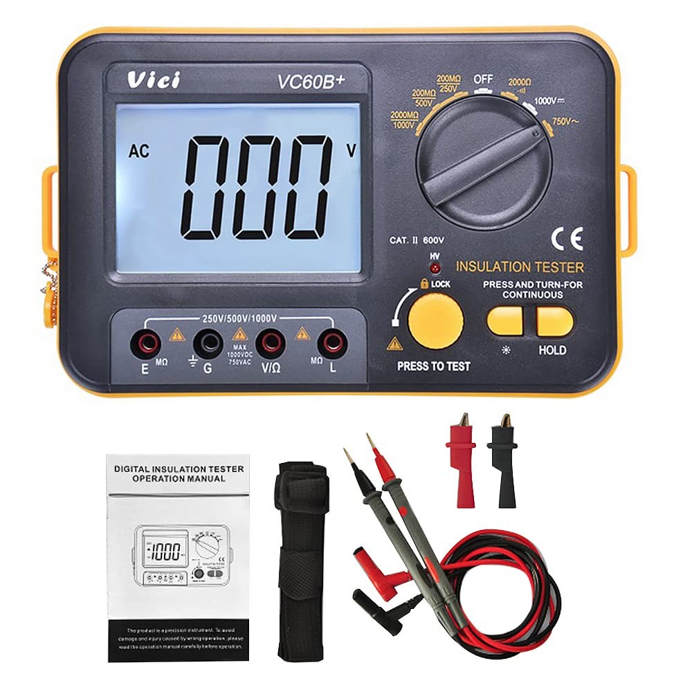 BE-TOOL Megger Megohm Meter VCB60+ Tester di resistenza di isolamento digitale 1