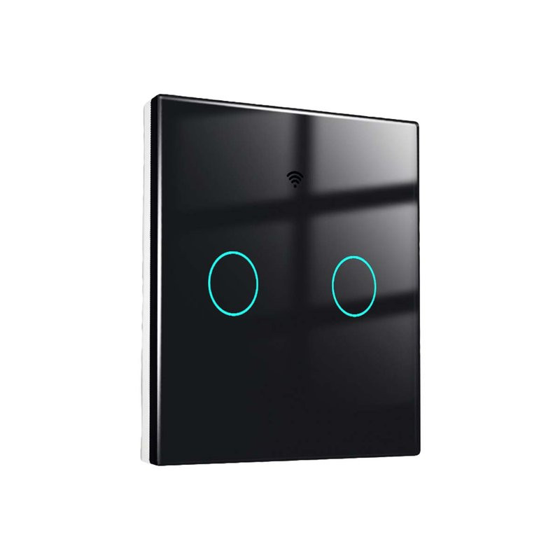 Interruttore Wifi Da Parete 86X86 Pannello Touch 2 Tasti Colore Nero WiFi + RF 4