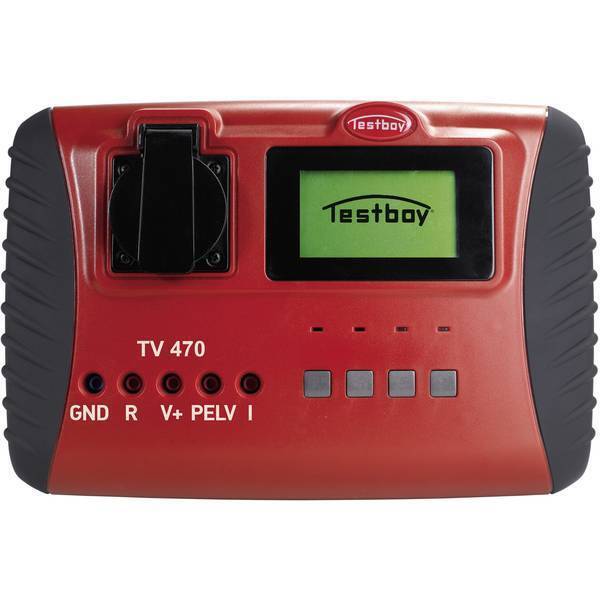Testboy tv 470 tester per apparecchiature calibrato dakks vde 0701/0702 din en