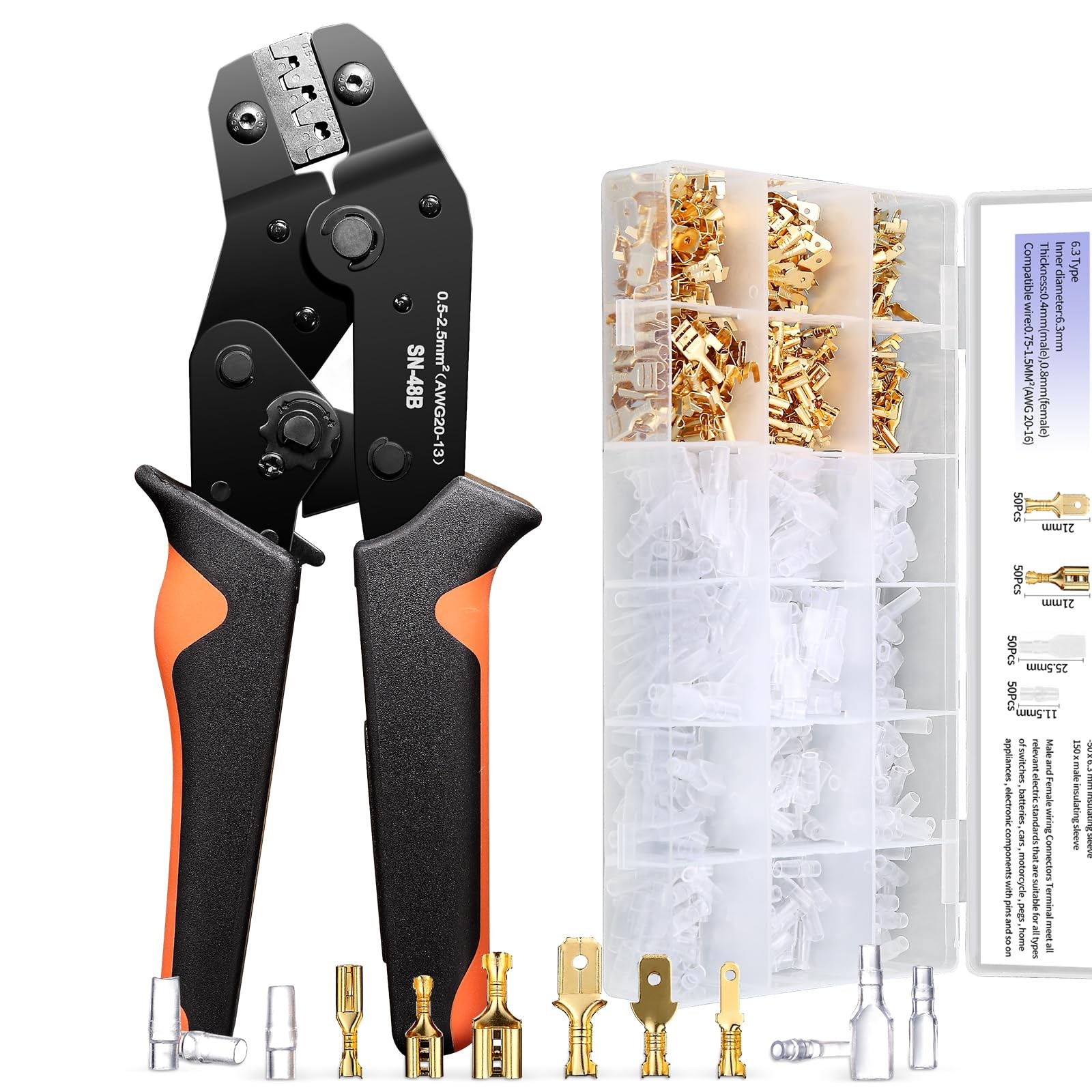 PotentForce Pinza crimpatrice capicorda 0,5-2,5 mm²(AWG20-13), Con 300 (y9o)
