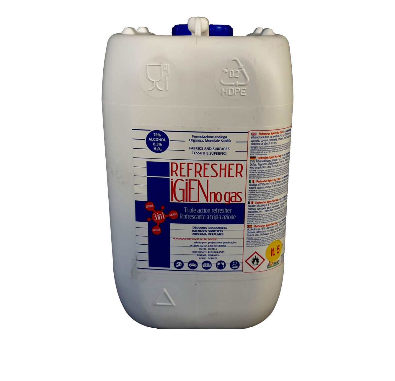 Rampi IGIEN REFRESHER Deodorante Igienizzate No Gas tessuti, ambienti 5 LT