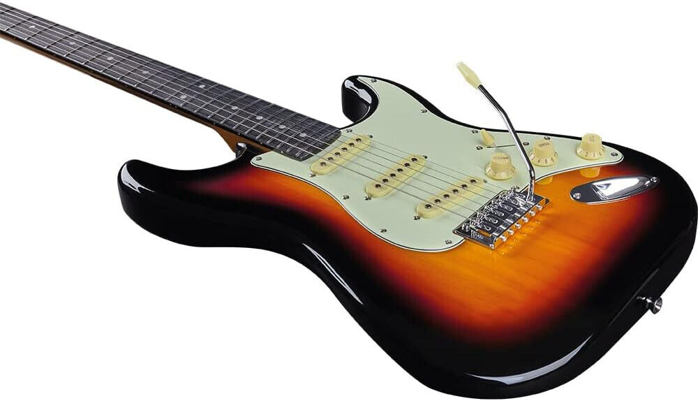 EKO S-300 Vintage Sunburst Chitarra Elettrica Stratocaster S/S/S 22 Tasti 2 Toni