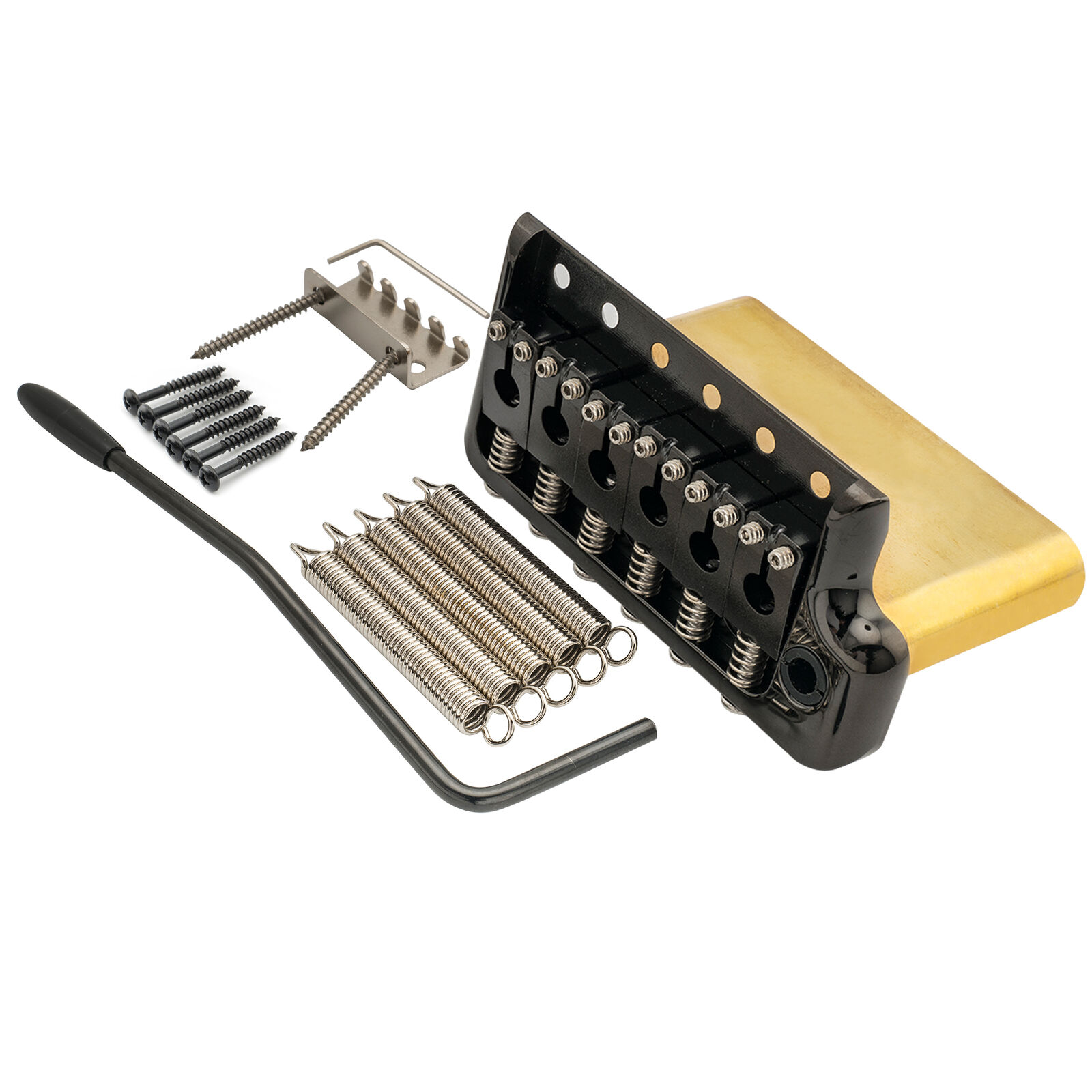 Musiclily Ultra Black 52.5mm Brass Block PRS Tremolo Bridge For Strat ST Guitar