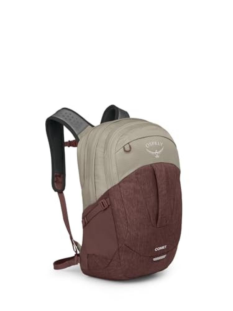 (TG. Taglia unica) Osprey Comet Unisex Lifestyle Backpack Sawdust Tan/Raisin Red