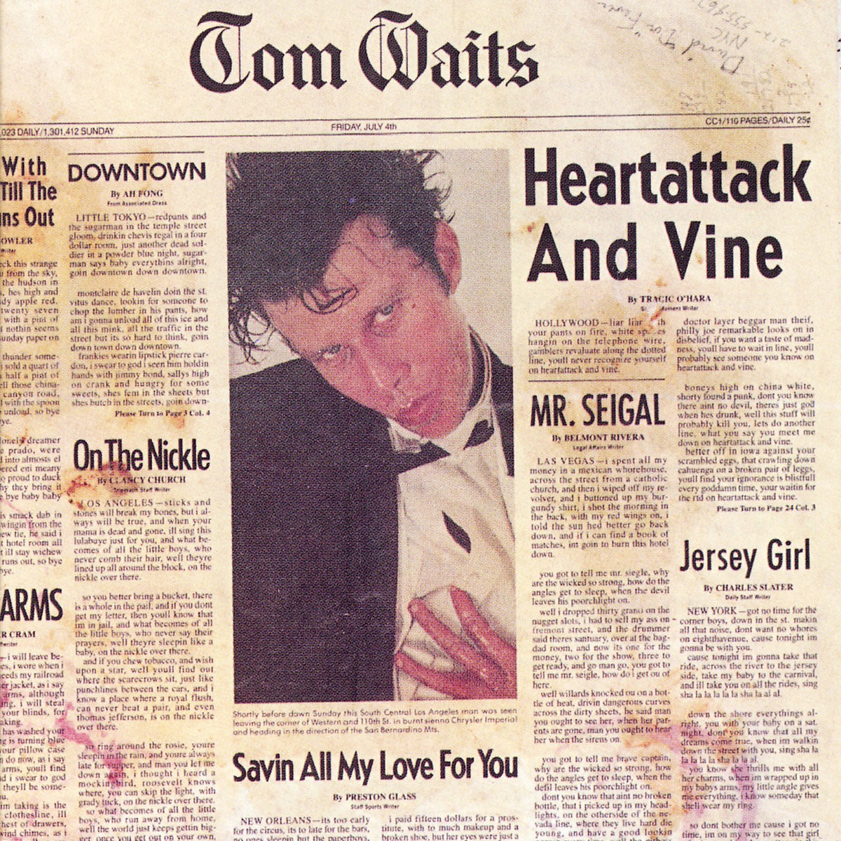 Tom Waits Heartattack and Vine (Vinyl LP) 12" Album