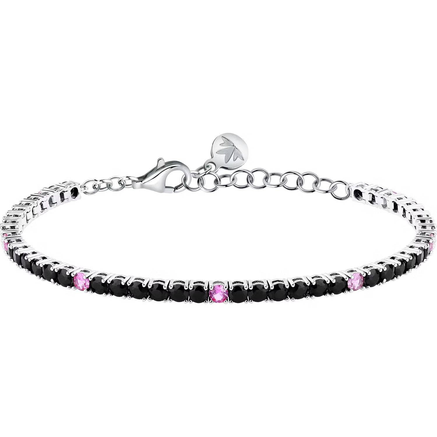 Bracciale Morellato Tesori SAIW259 Bracelet Donna Zirconi Tennis Rosa nero