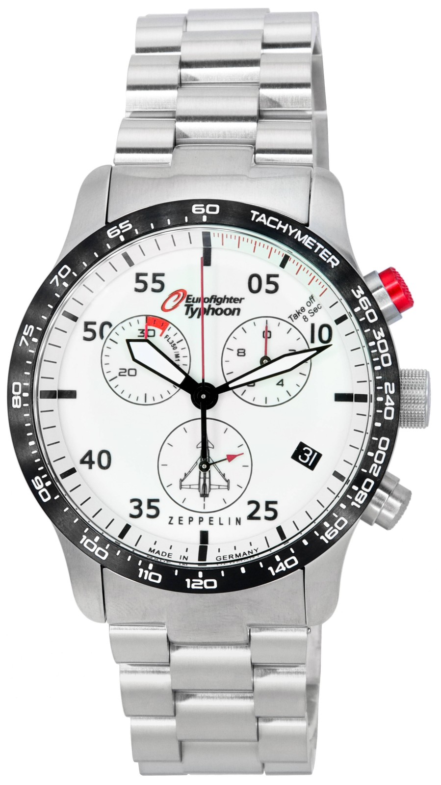 Zeppelin Eurofighter Cronografo al quarzo Z7298M5 100M Orologio da uomo