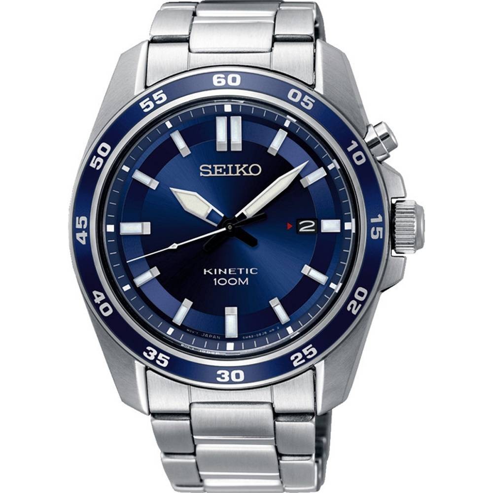 Orologio Seiko Kinetic Blu SKA783P1 Watch Acciaio 42,6mm Uomo Automatico