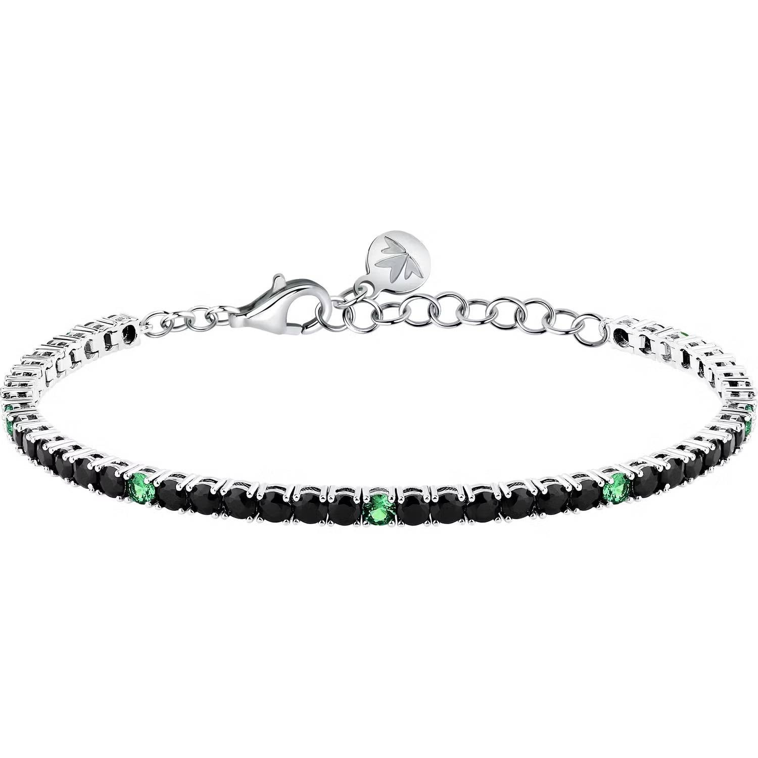 Bracciale Morellato Tesori SAIW260 Bracelet Donna Zirconi Tennis Verde Nero