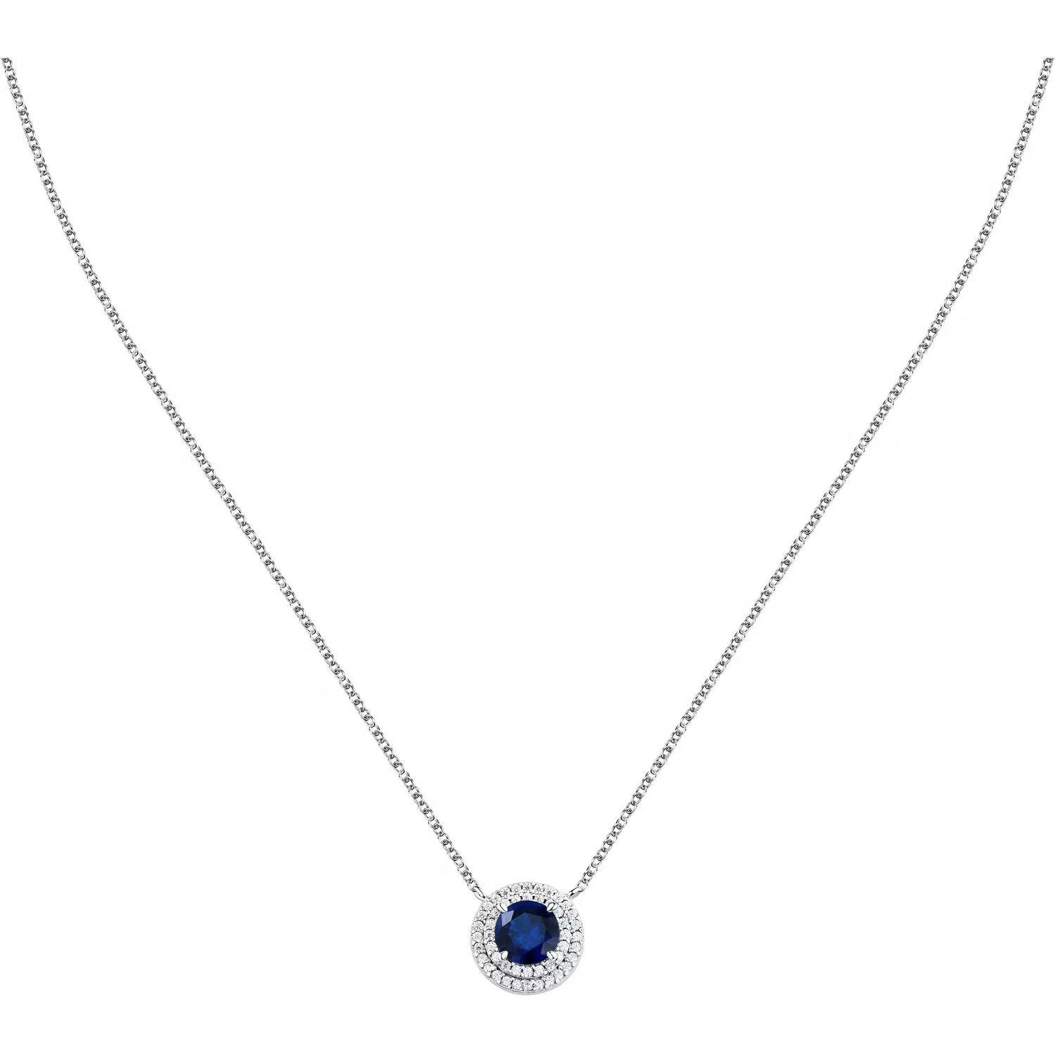 Collana Morellato Tesori Blu SAIW271 Necklace Argento Pendente Zirconi donna