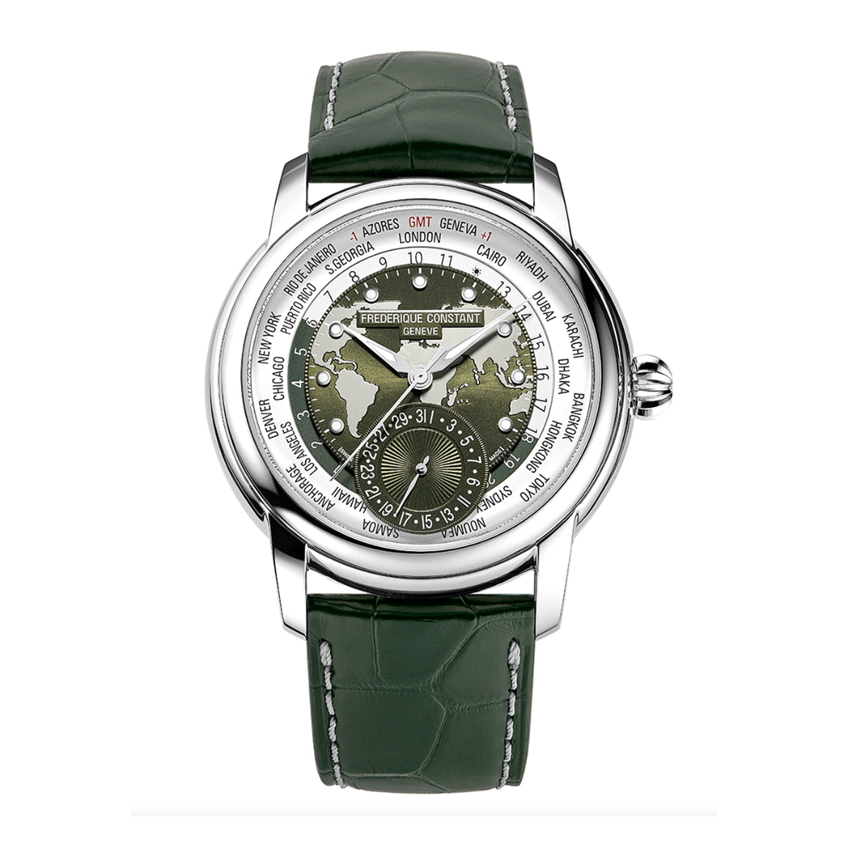 Frederique Constant Geneve Orologio manifattura worldtimer edizione limitata ...