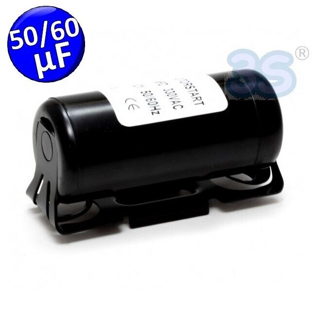 Condensatore di avviamento partenza per motori elettrici 50 - 60 µF - 330 Vac -