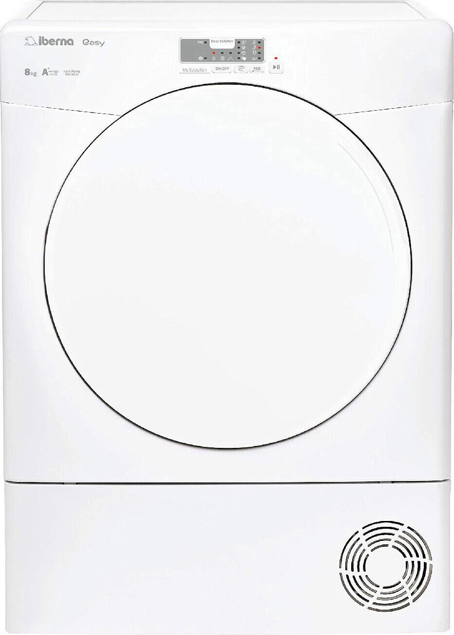 Iberna Asciugatrice a Pompa di Calore A+ 8 Kg Profondità 60 cm IEY H8A1L-S