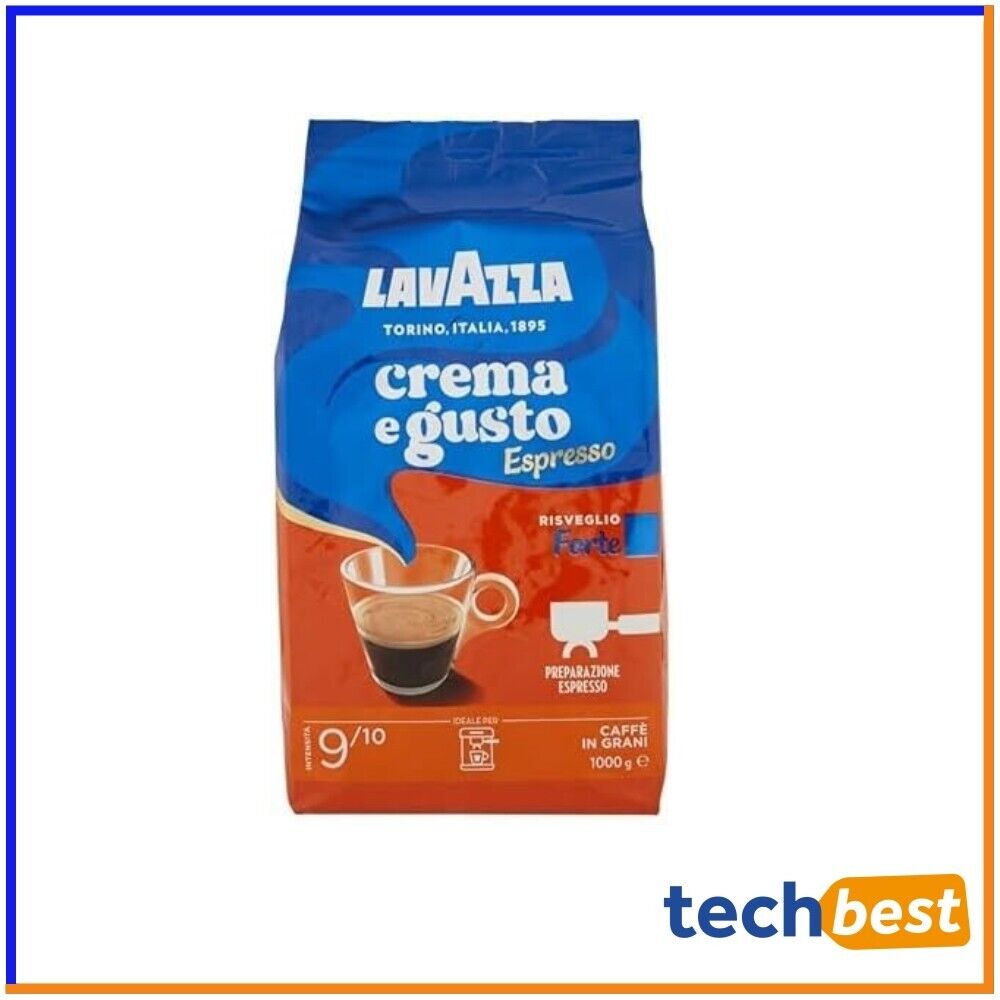 1 KG CAFFE' LAVAZZA IN GRANI MISCELA ESPRESSO INTENSO GUSTO FORTE