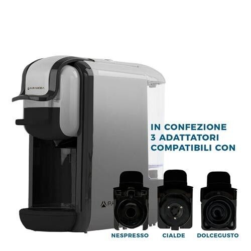PYRAMIDEA Macchina Caffè 3 in 1 Nespresso Dolcegusto Cialde 0,6L Argento ICP310S