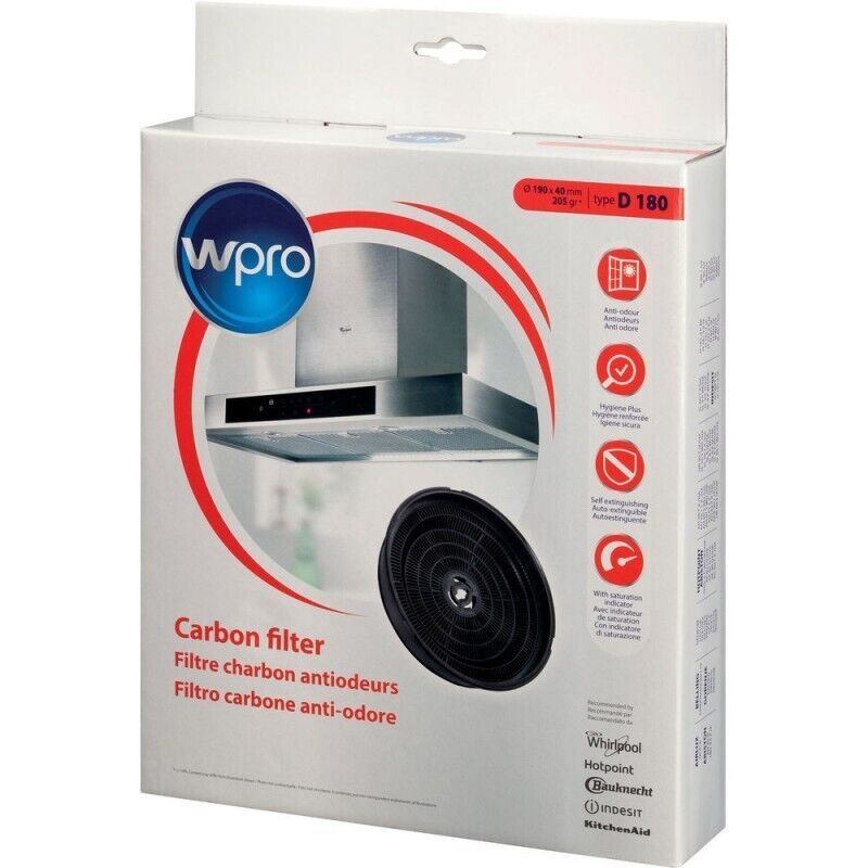 Filtro anti-odore al carbone attivo WPRO • CHF180 tipo D180 - 484000008647