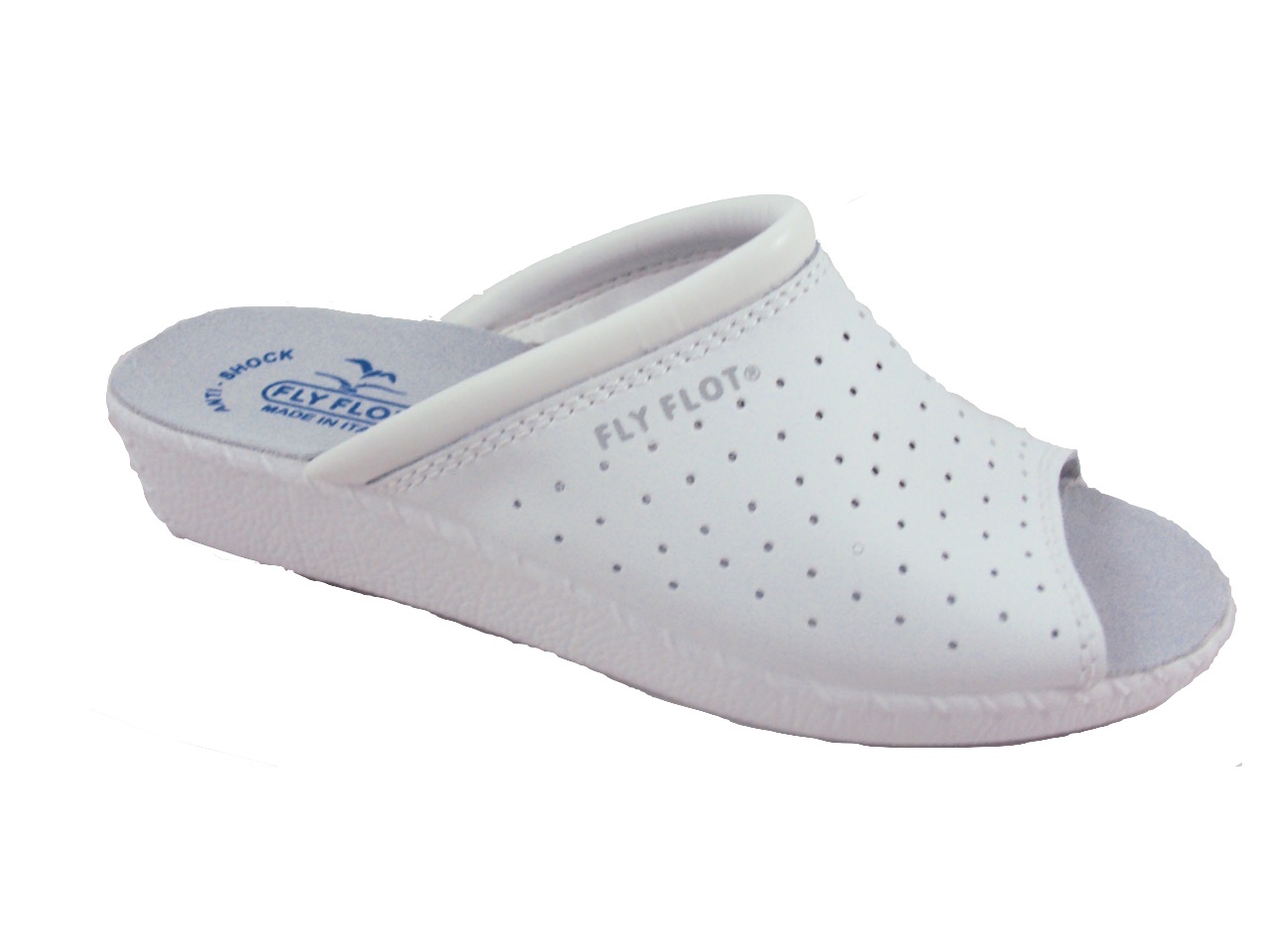 FLY FLOT 26034BC BIANCO SANITARIO DONNA FORATO APERTO IN PUNTA SOTTOPIEDE ANTISH