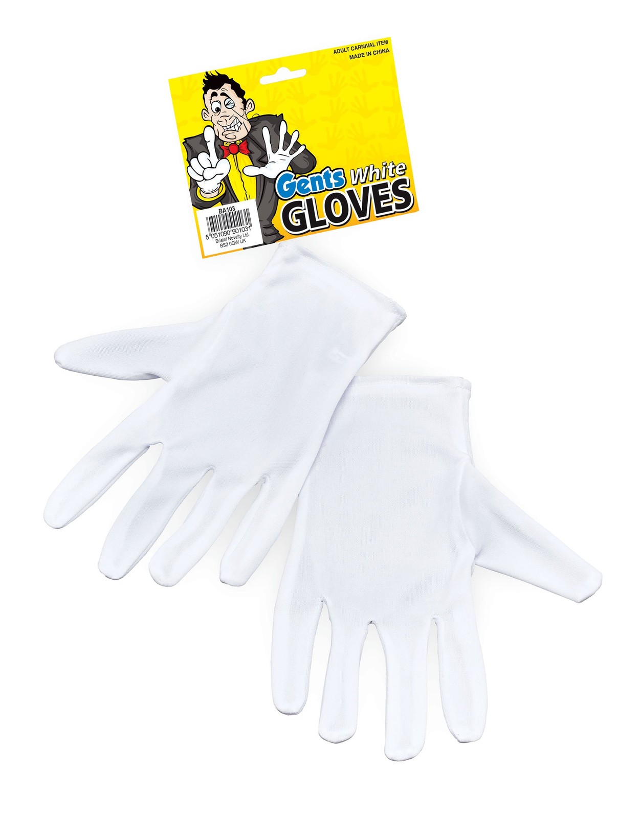 Bristol Novelty - Guanti da Mago (1 Paio) - Adulti/Unisex Taglia unica Bianco