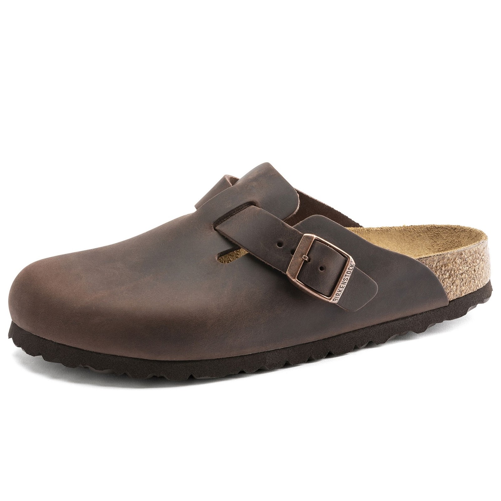 Scarpe Birkenstock Boston Pelle oliata Taglia 44 Cod 0860131 Marrone