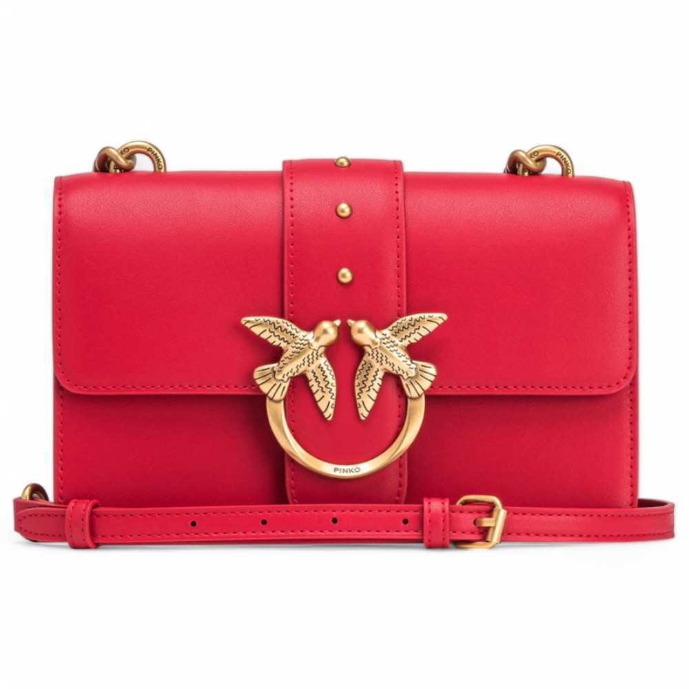 Moda Borsa PINKO LOVE ONE MINI Donna Pelle Rosso - 100059-A0F1-R30Q