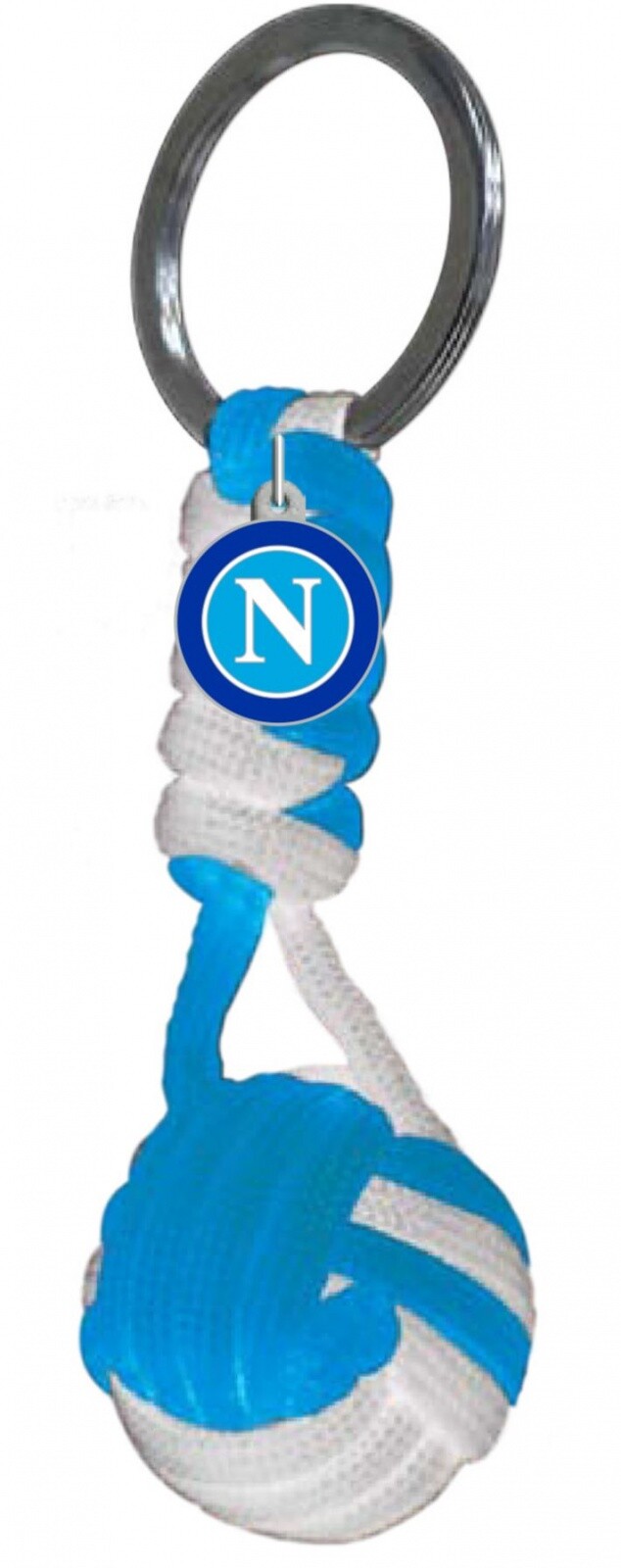 Portachiavi in corda con ciondolo smaltato logo old ssc napoli