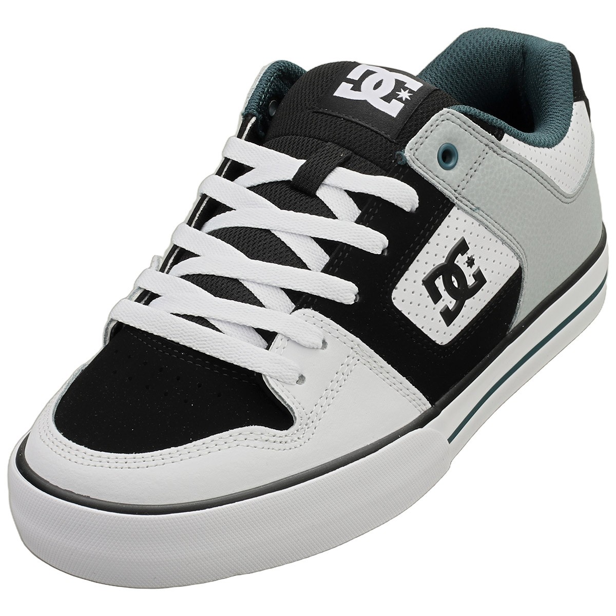 DC Shoes PURE Trainer Uomo Bianco Nero  Skate - 40.5 EU