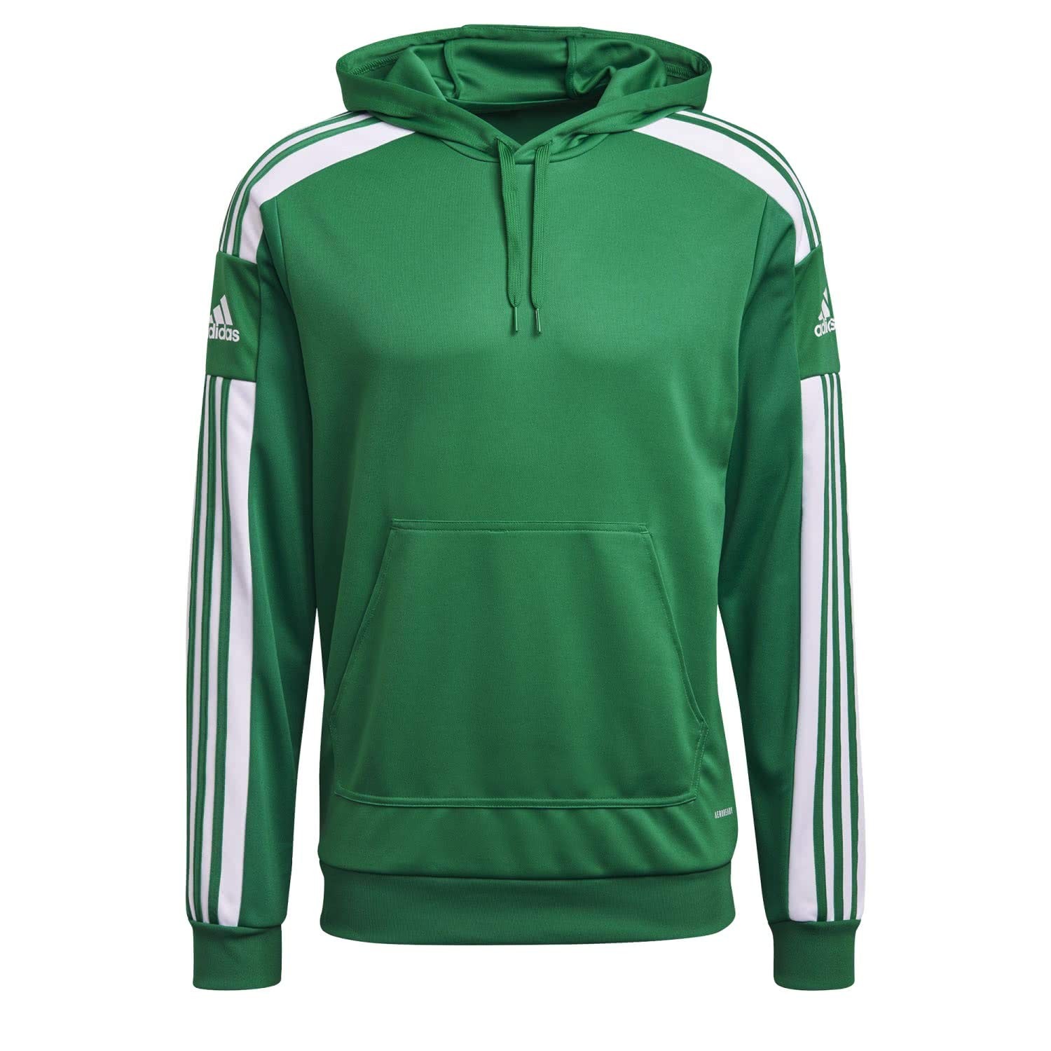 Adidas Squadra 21 Hoodie, Felpa Sportiva Con Cappuccio Uomo, Team Green/White, X