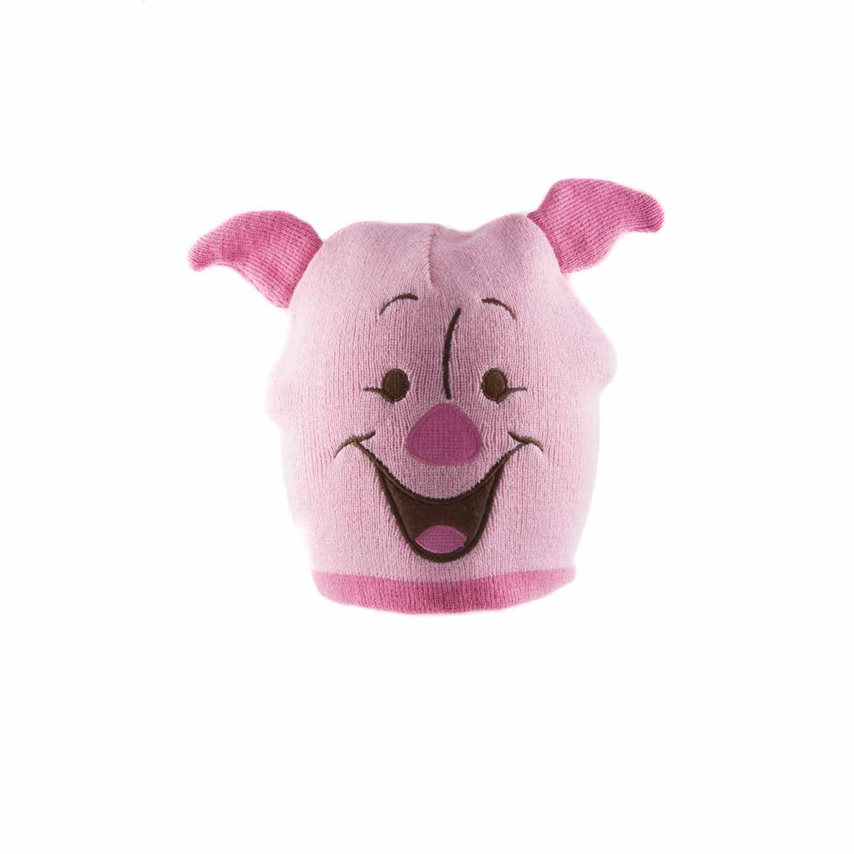 Disney Winnie The Pooh Piglet Face Beanie Hat Pink