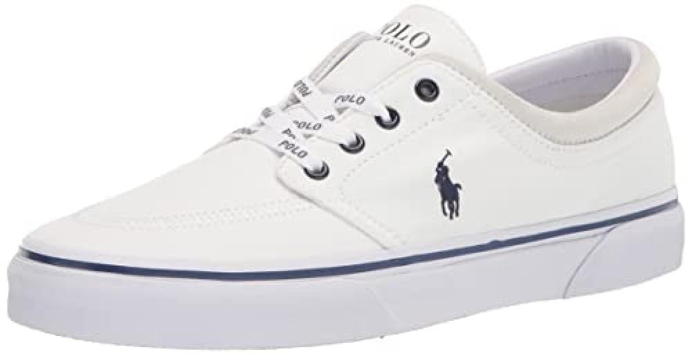 (TG. 46 EU) Polo Ralph Lauren Faxon X, Scarpe da Ginnastica Uomo, Bianco/Newport