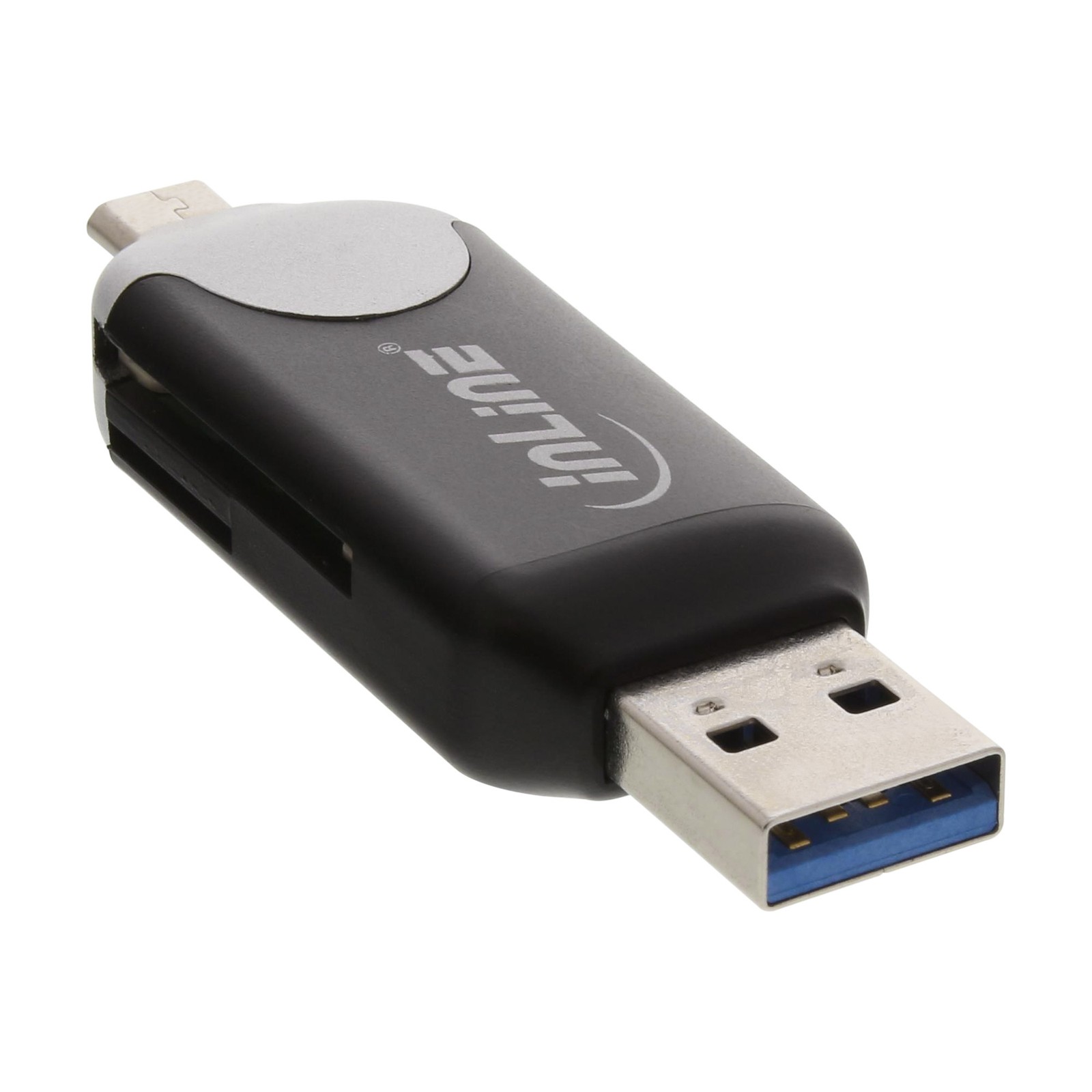 ITS USB3.0 Dual Cardreader, USB A e Micro-USB 2.0 per SDXC e microSDXC