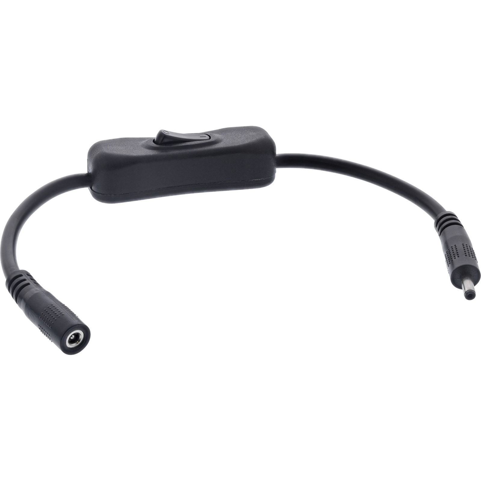 ITS 0,20 METRI Cavo DC con interruttore, maschio/femmina 3,5x1,35mm, AWG18, nero