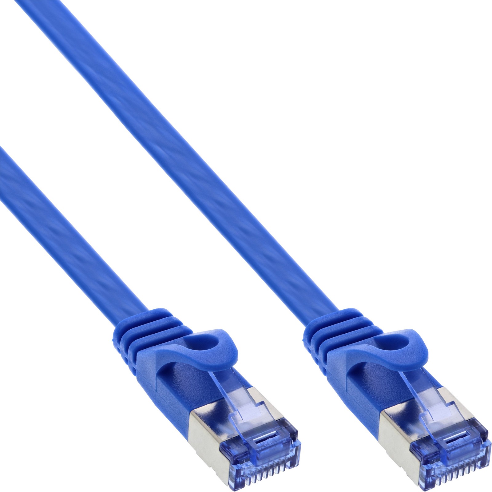 ITS 2 METRI Patch Cable flat, U/FTP, Cat.6A, blu