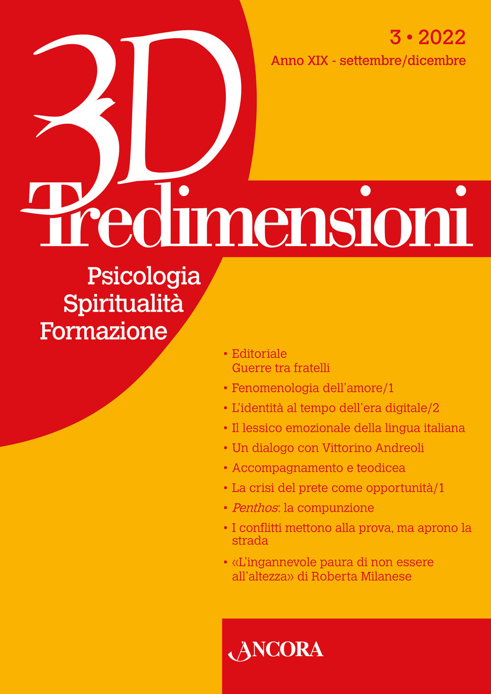Tredimensioni. Psicologia, spiritualità, formazione (2022). Vol. 3 - AA.VV.