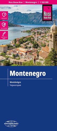 Reise Know-How Landkarte Montenegro 1:160.000