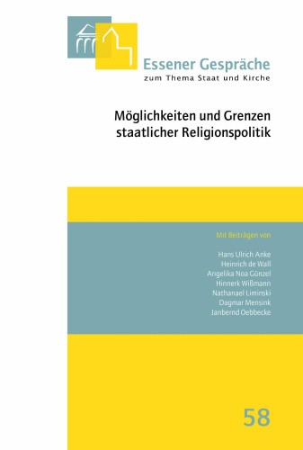 Möglichkeiten und Grenzen staatlicher Religionspolitik [German] by Uhle, Arnd