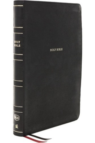 NKJV Holy Bible, Super Giant Print Reference Bible, Black Leathersoft, 43,000