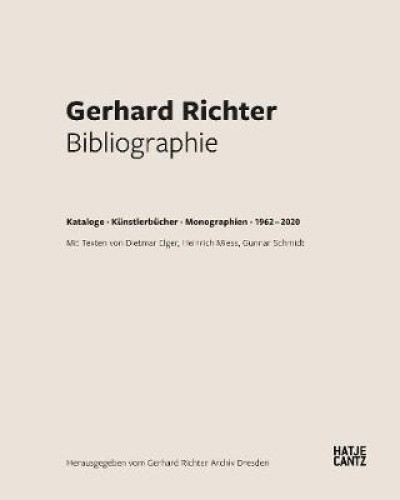 Gerhard Richter. Bibliographie (German edition): Kataloge * Kunstlerbucher *