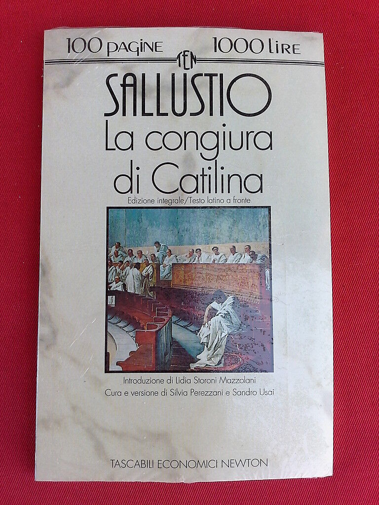 La Congiura Di Catilina   Sallustio  100 pagine 1000 lire Nuovo Sigillato