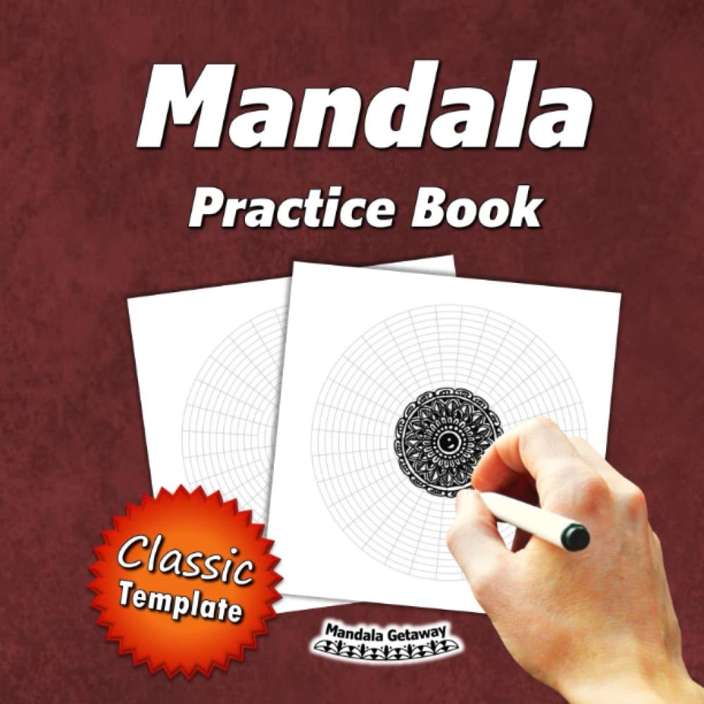 9781635783872 Mandala Practice Book (Classic Template):: 54 Page... and Patterns