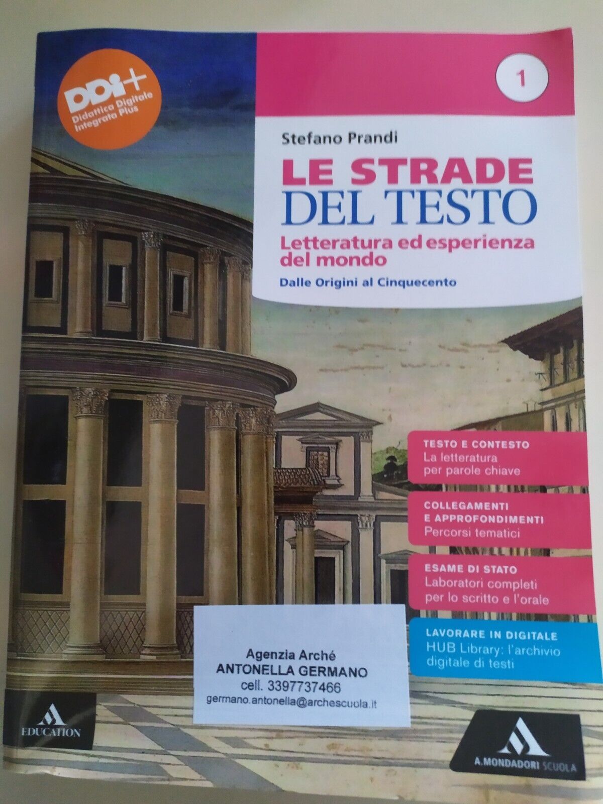 9791220408653 LE STRADE DEL TESTO 1 LETTERATURA ED ESPE MONDADORI EDUCATION ST