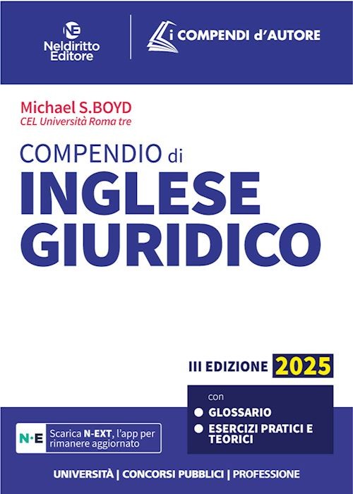COMPENDIO DI INGLESE GIURIDICO  - BOYD MICHEAL - NELDIRITTO EDITORE