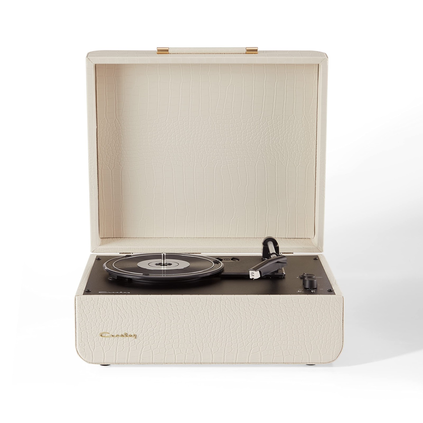 Crosley Mercury - Cream Croc - Golden Hardware + Np15 + Bluetooth NUOVO
